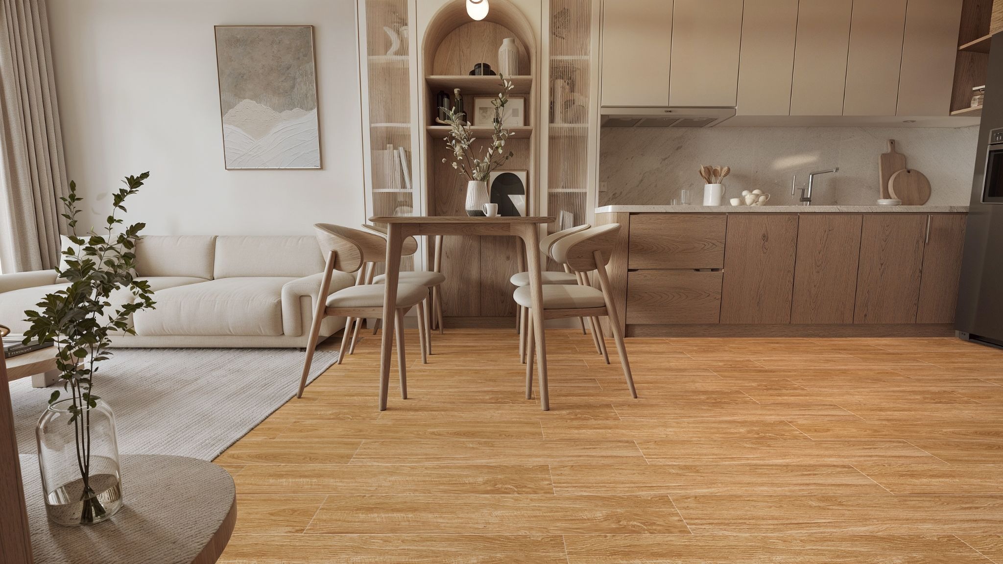 ตัวอย่างกระเบื้องลายไม้ รหัส JJD91503M