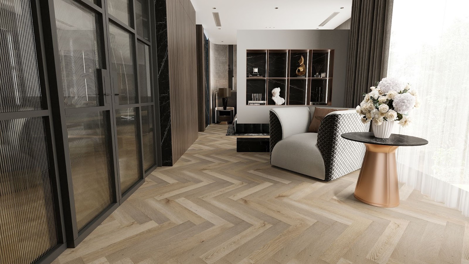 กระเบื้องยาง SPC ที่สวยและติดตั้งง่ายเพราะระบบคลิกล็อก