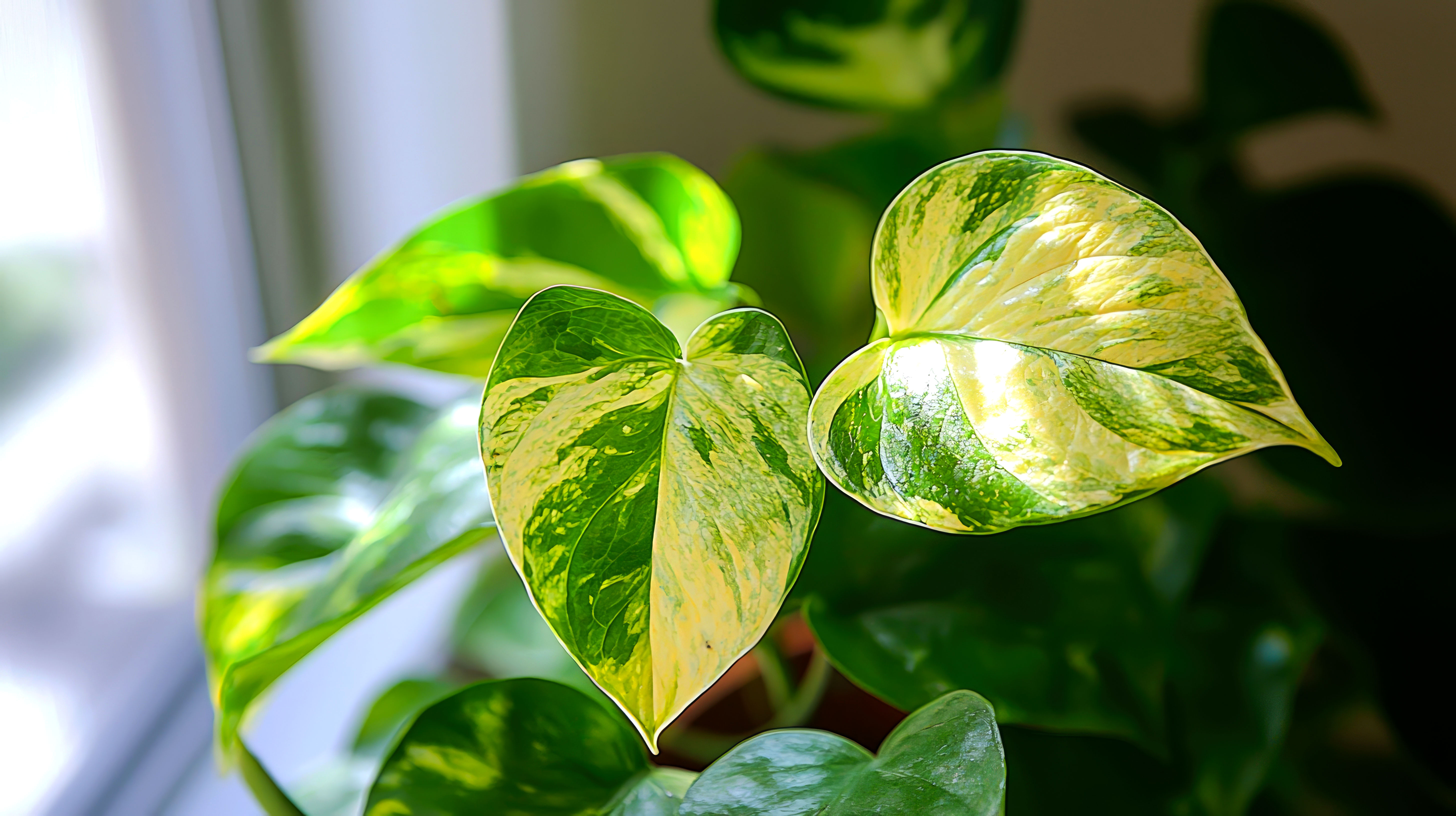 ต้นไม้ฟอกอากาศ ปลูกง่าย ดูแลไม่ยาก -พลูด่าง (Golden Pothos)