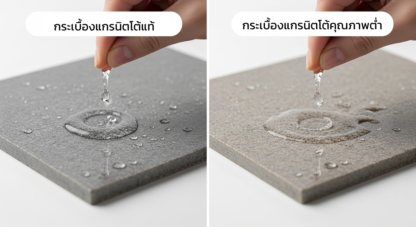 เลือกแกรนิตโต้อย่างมั่นใจ:-วิธีดูของแท้และเทคนิคทดสอบง่ายๆ-ก่อนตัดสินใจซื้อ