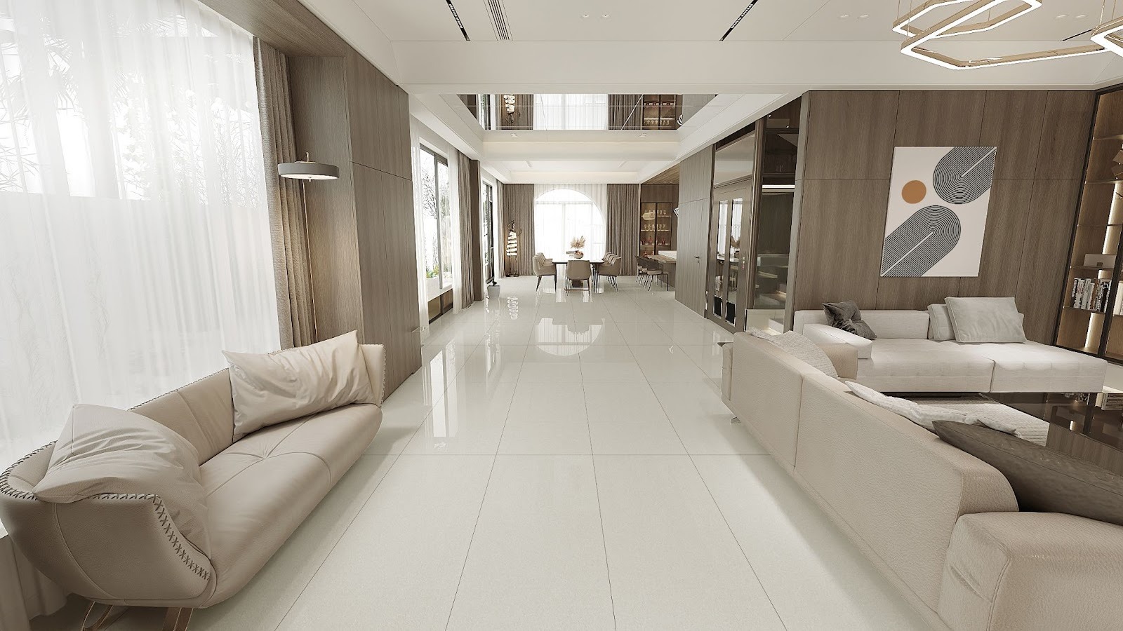 กระเบื้องตัวอย่าง 12 แบบสีขาวที่ให้ความรู้สึกอบอุ่น (Warm White)