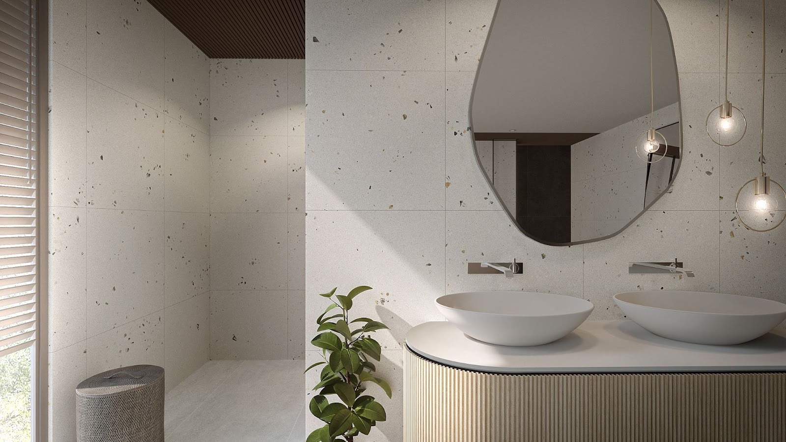 กระเบื้องตัวอย่าง 13 แบบสีขาวที่ให้ความรู้สึกอบอุ่น (Warm White)