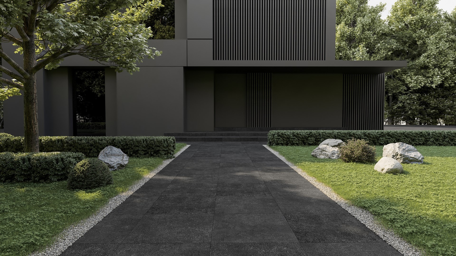 กระเบื้องหน้าบ้านไม่ลื่น - PARADIGM GRAPHITE ANTISLIP RAN6 R11