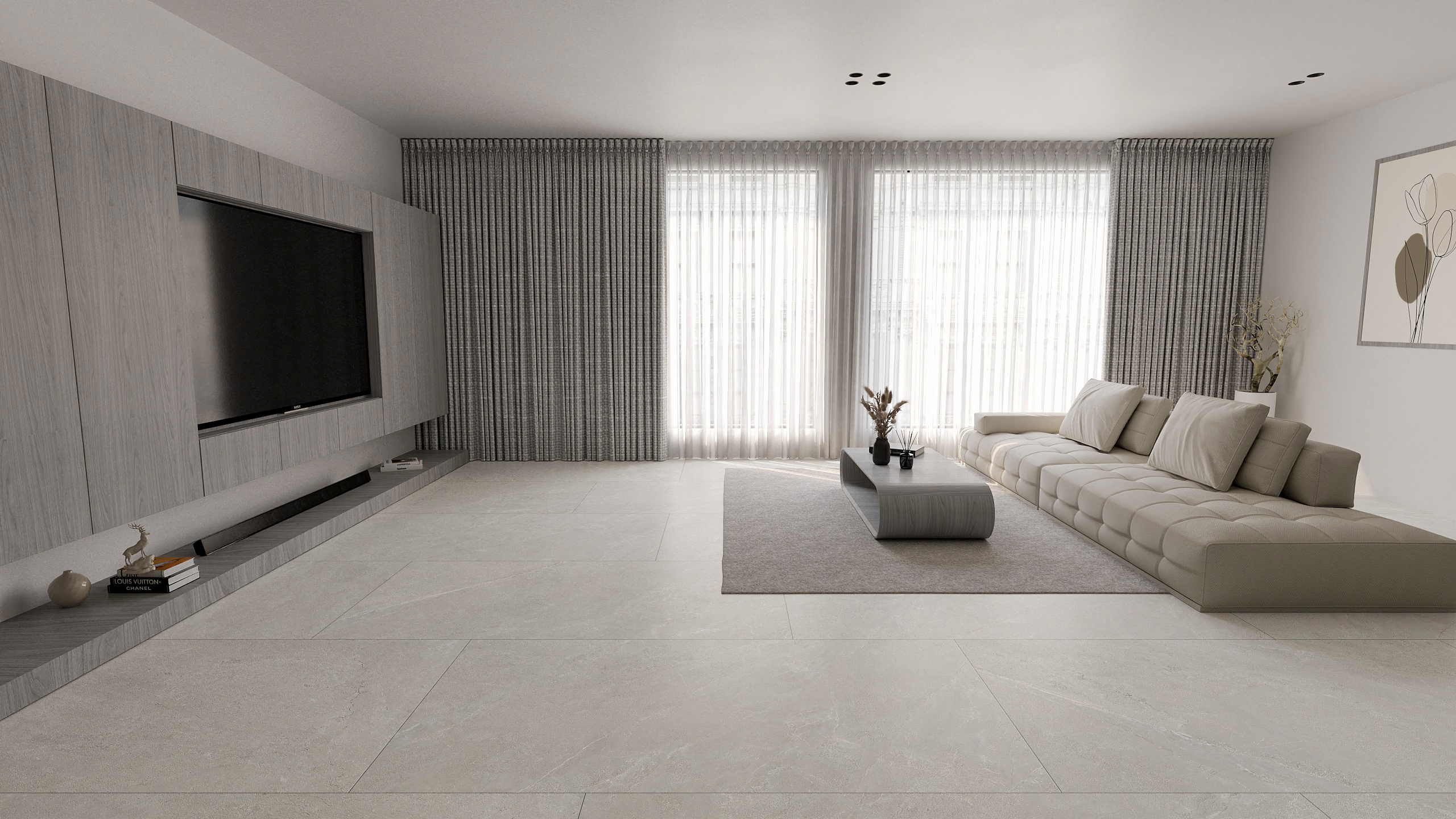 กระเบื้องปูพื้นสีเทา&nbsp; ANATOLIA TAUPE MATT