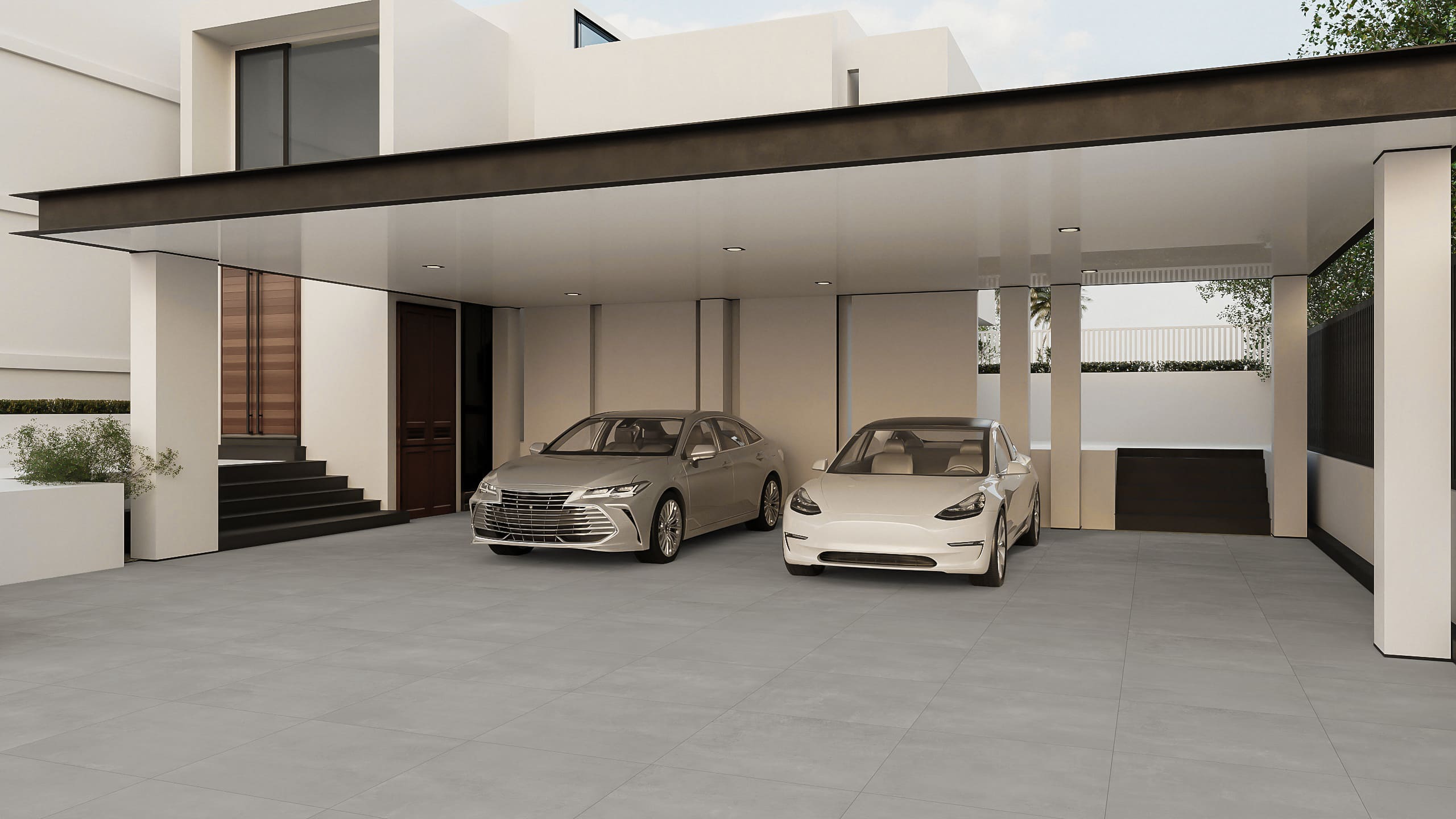 กระเบื้องโรงจอดรถ