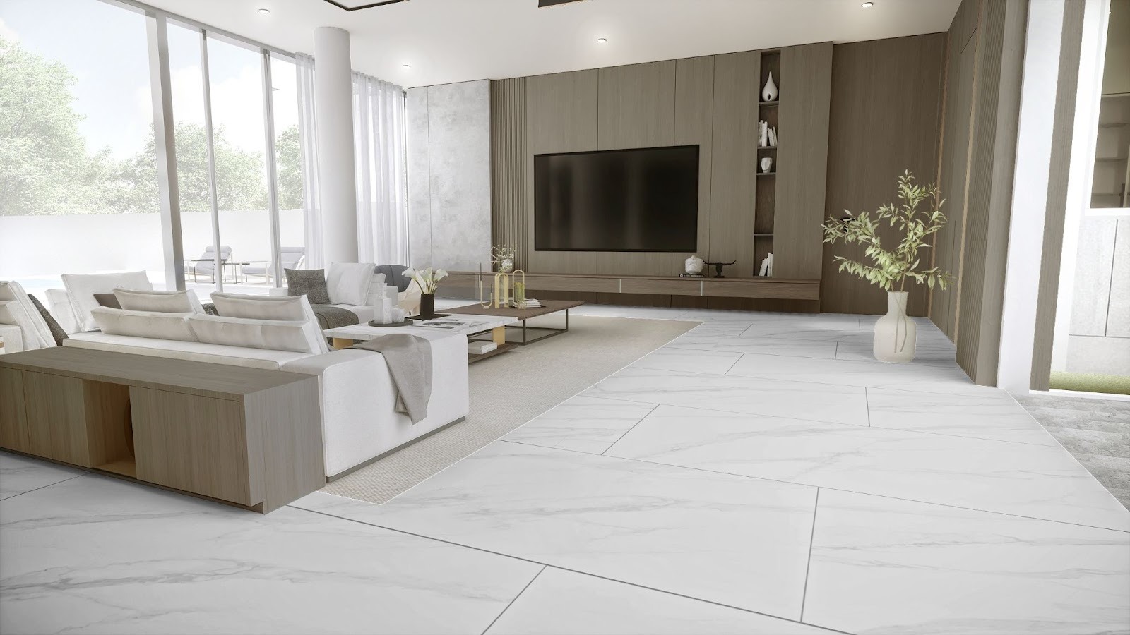 กระเบื้องตัวอย่าง 16 แบบสีขาวสุดหรู พรีเมียม&nbsp; (Luxury White)