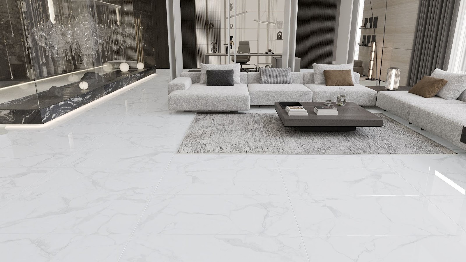 กระเบื้องตัวอย่าง 20 แบบสีขาวสุดหรู พรีเมียม&nbsp; (Luxury White)