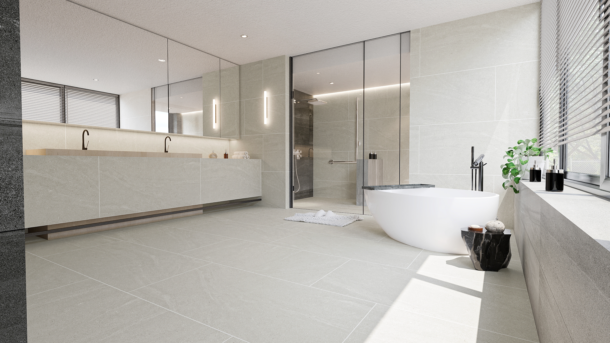 กระเบื้องห้องน้ำ PURE COLOR (สีพื้น) สีเบจ MATT