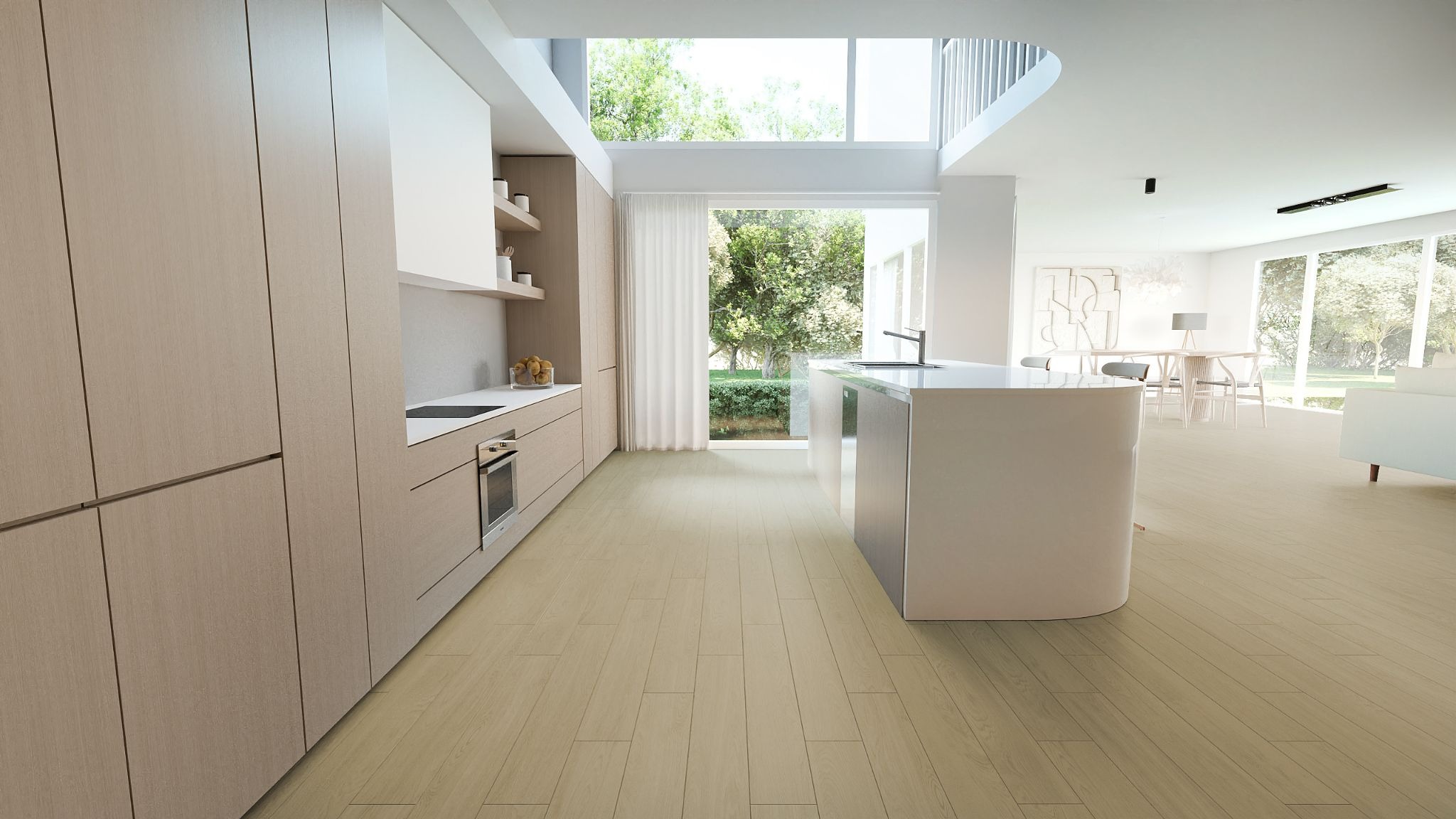 เลือกกระเบื้องผนังห้อง 8.อย่ามองแค่ผนัง ต้องดูไปพร้อมกับพื้น