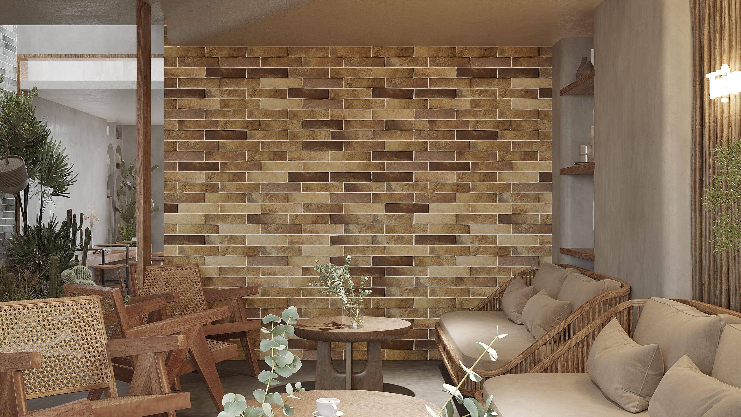 กระเบื้องลายอิฐ (Brick Look Tile)