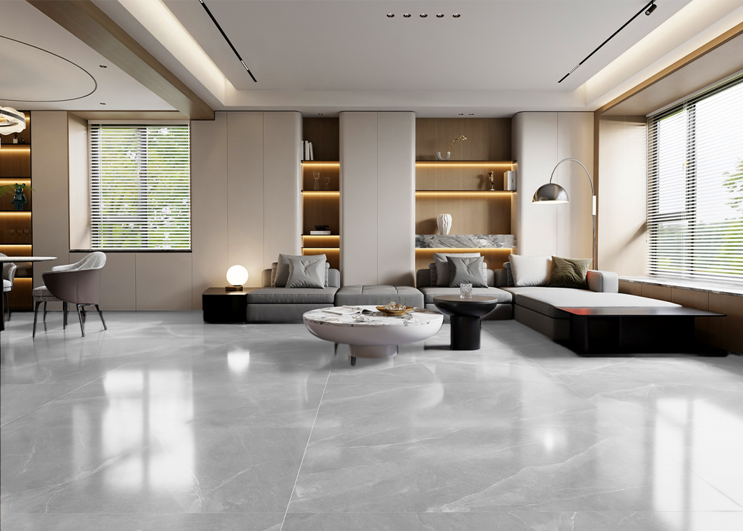 กระเบื้องปูพื้นสีเทา HAVANA MARBLE GREY HONED