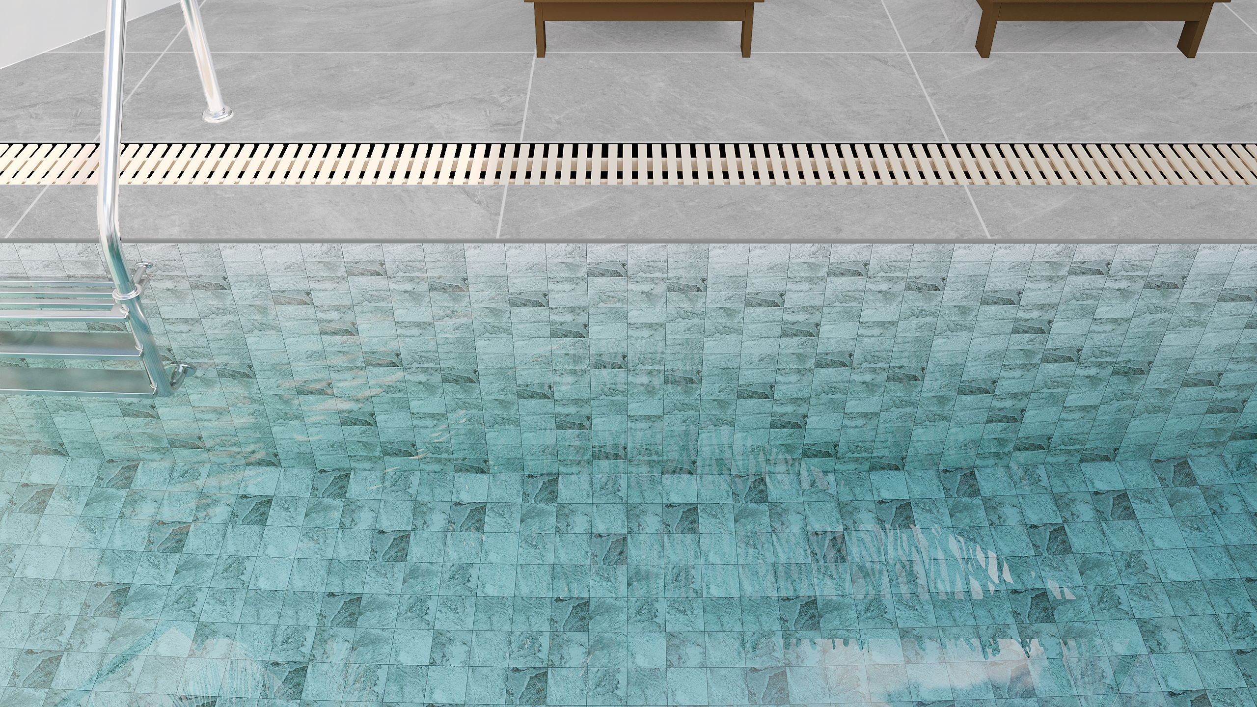 ตัวอย่างสระว่ายน้ำใช้กระเบื้องเเบบไหน