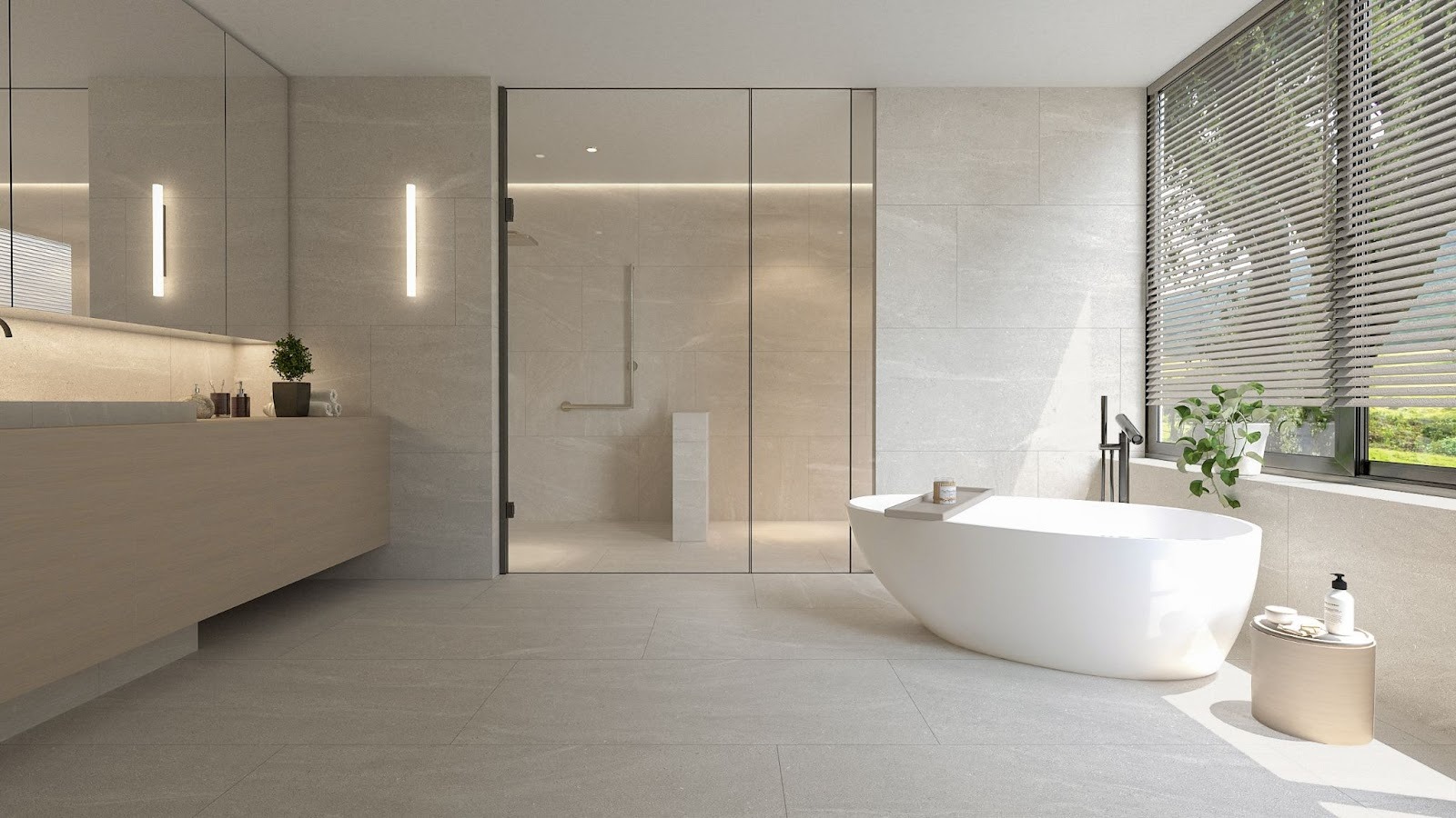 22. กระเบื้องผิวหยาบ ในห้องน้ำ