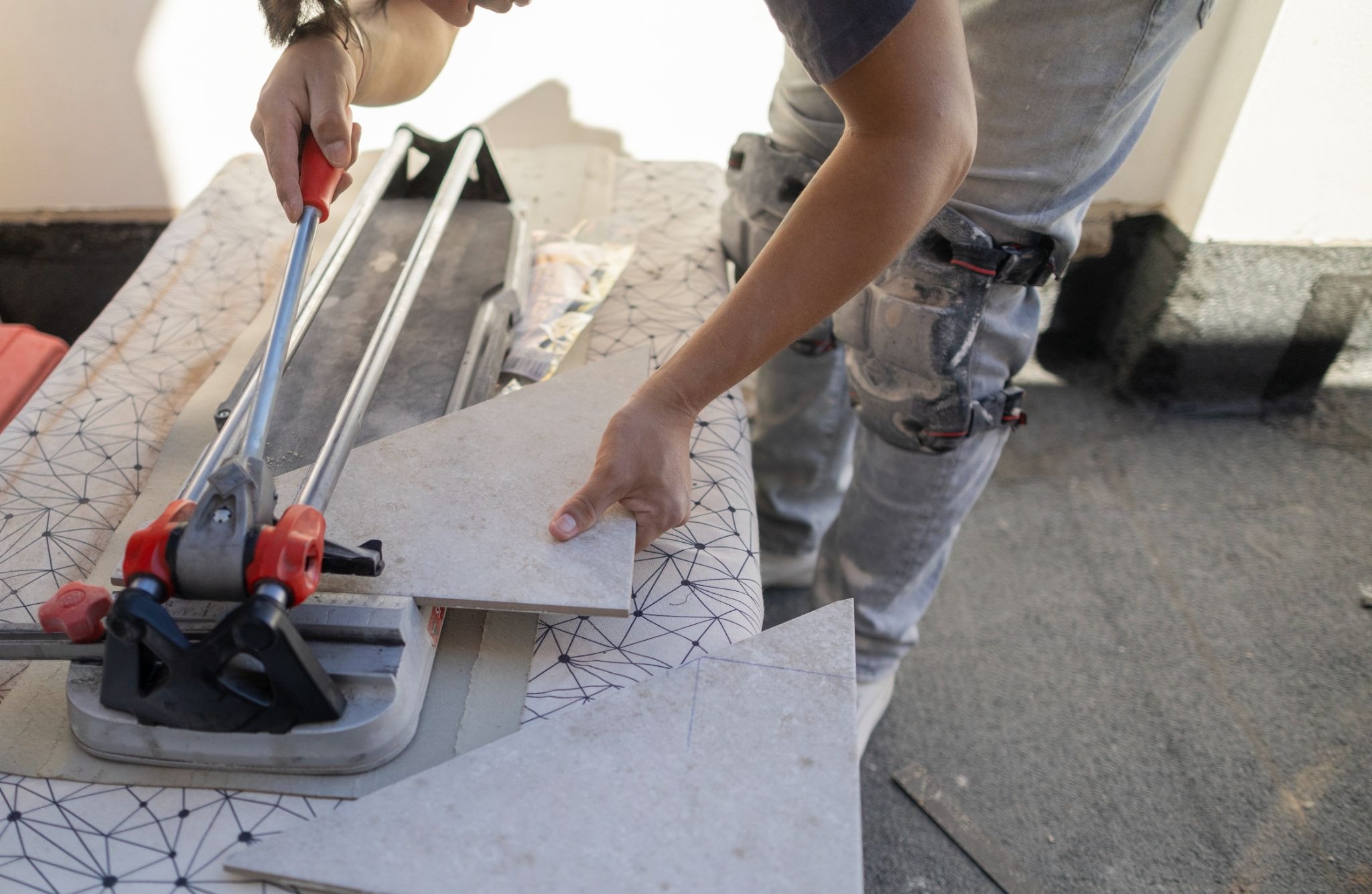 วิธีตัดกระเบื้องแบบกด