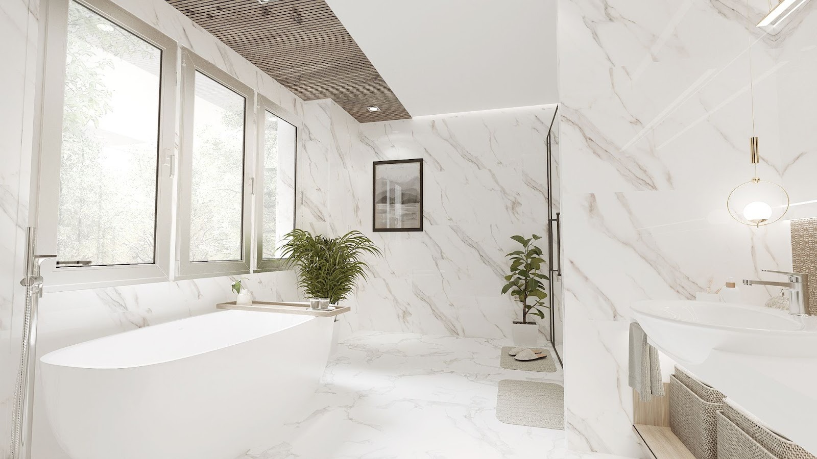 กระเบื้องลายหินอ่อน WHITE CARARA (JNR) SERIES