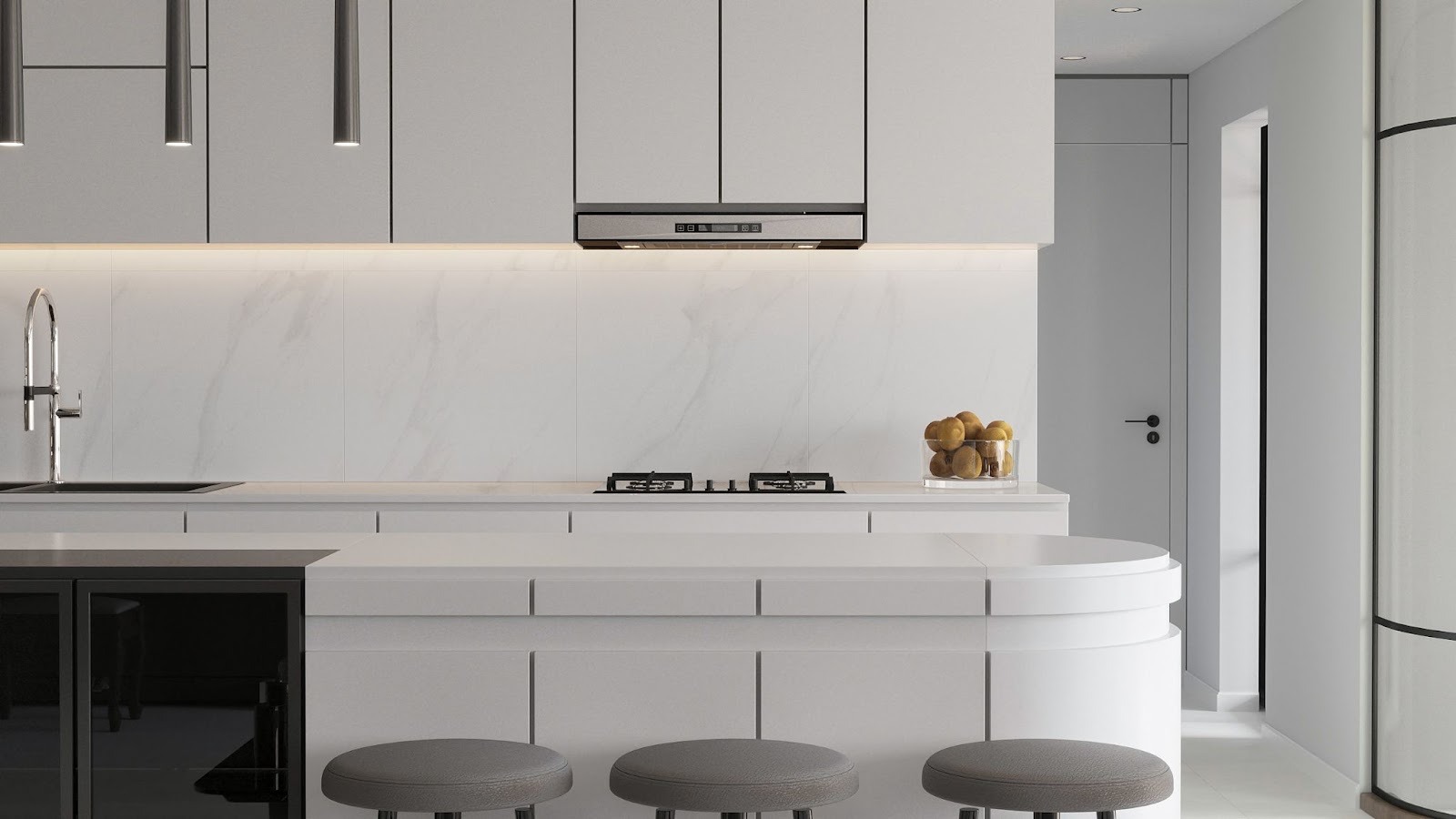 กระเบื้องตัวอย่าง 2 แบบสีขาวมินิมอล (Minimal White)