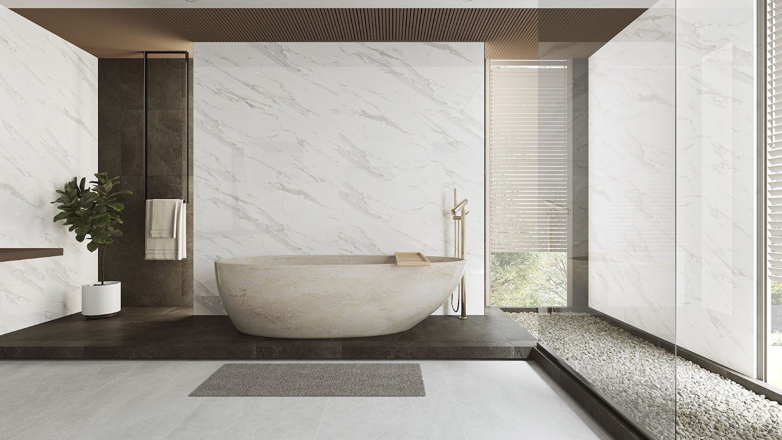 กระเบื้องลายหินอ่อน WHITE CARARA / CALACATTA SERIES