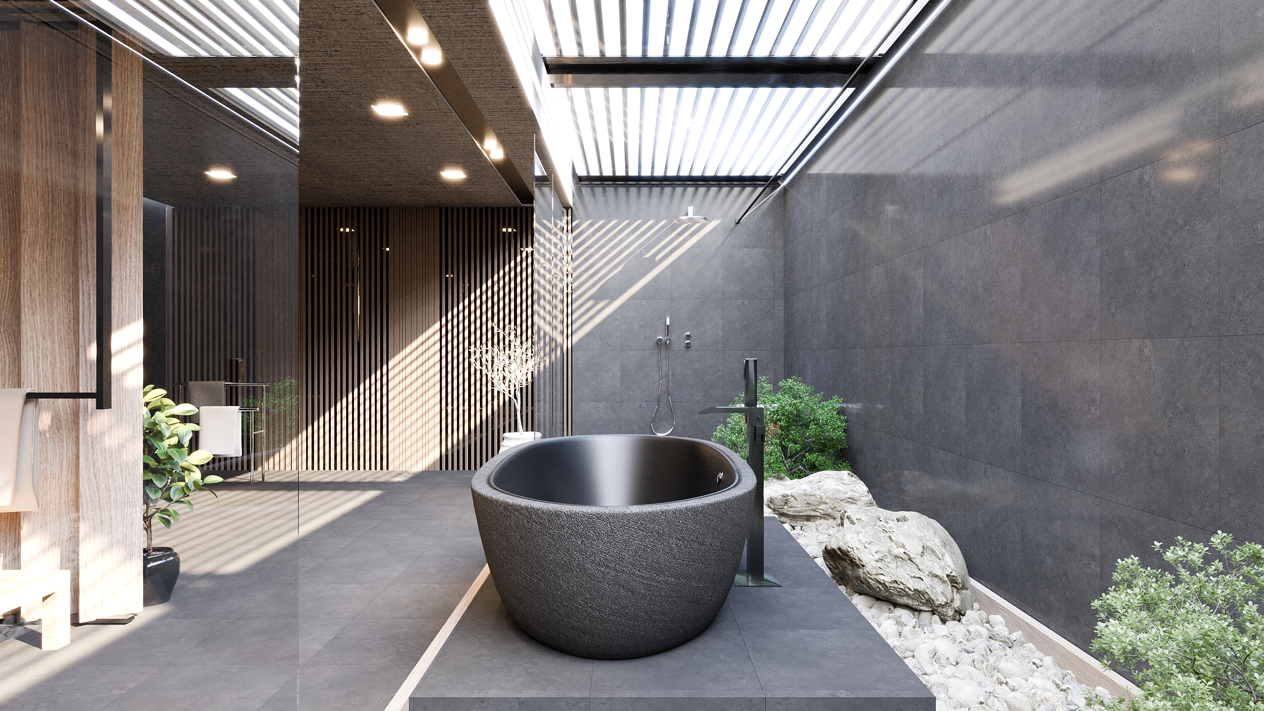 ตัวอย่างไอเดียปูกระเบื้องพื้นเเบบลอฟท์