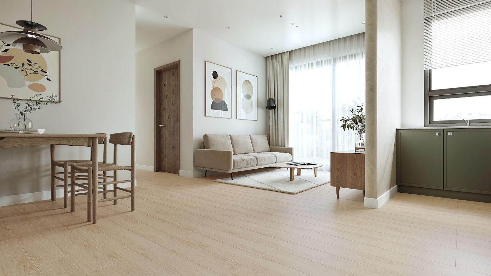 7. ลายไม้ผิวด้าน และรับแสงธรรมชาติ