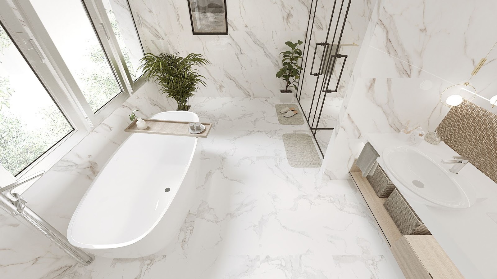 กระเบื้องตัวอย่าง 17 แบบสีขาวสุดหรู พรีเมียม&nbsp; (Luxury White)