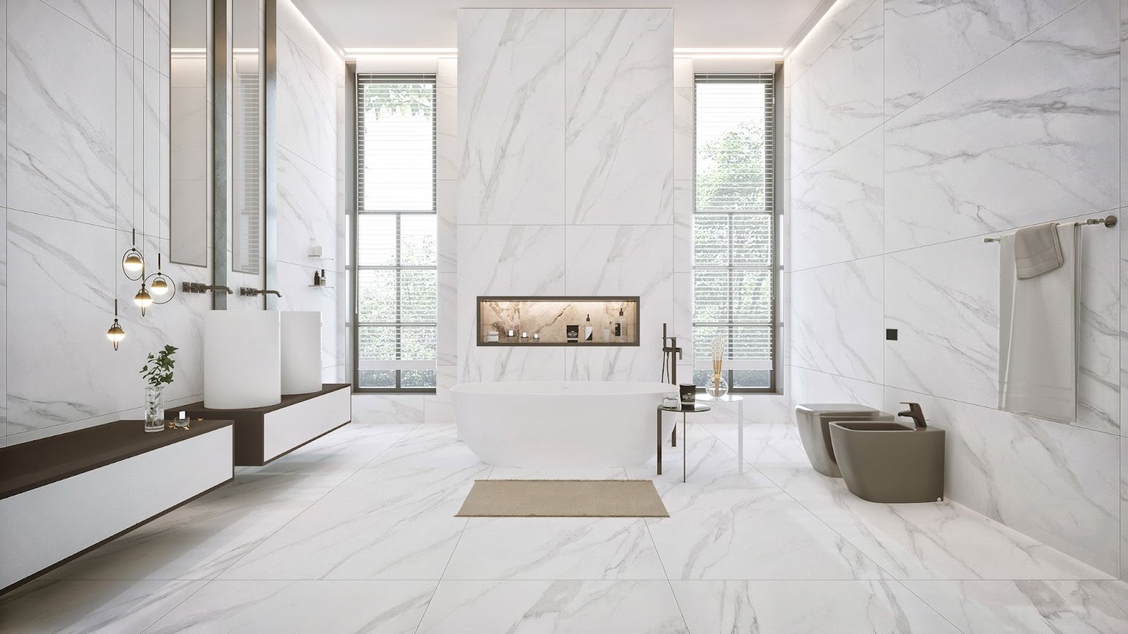 กระเบื้องลายหินอ่อน WHITE CARARA / CALACATTA (GX) SERIES