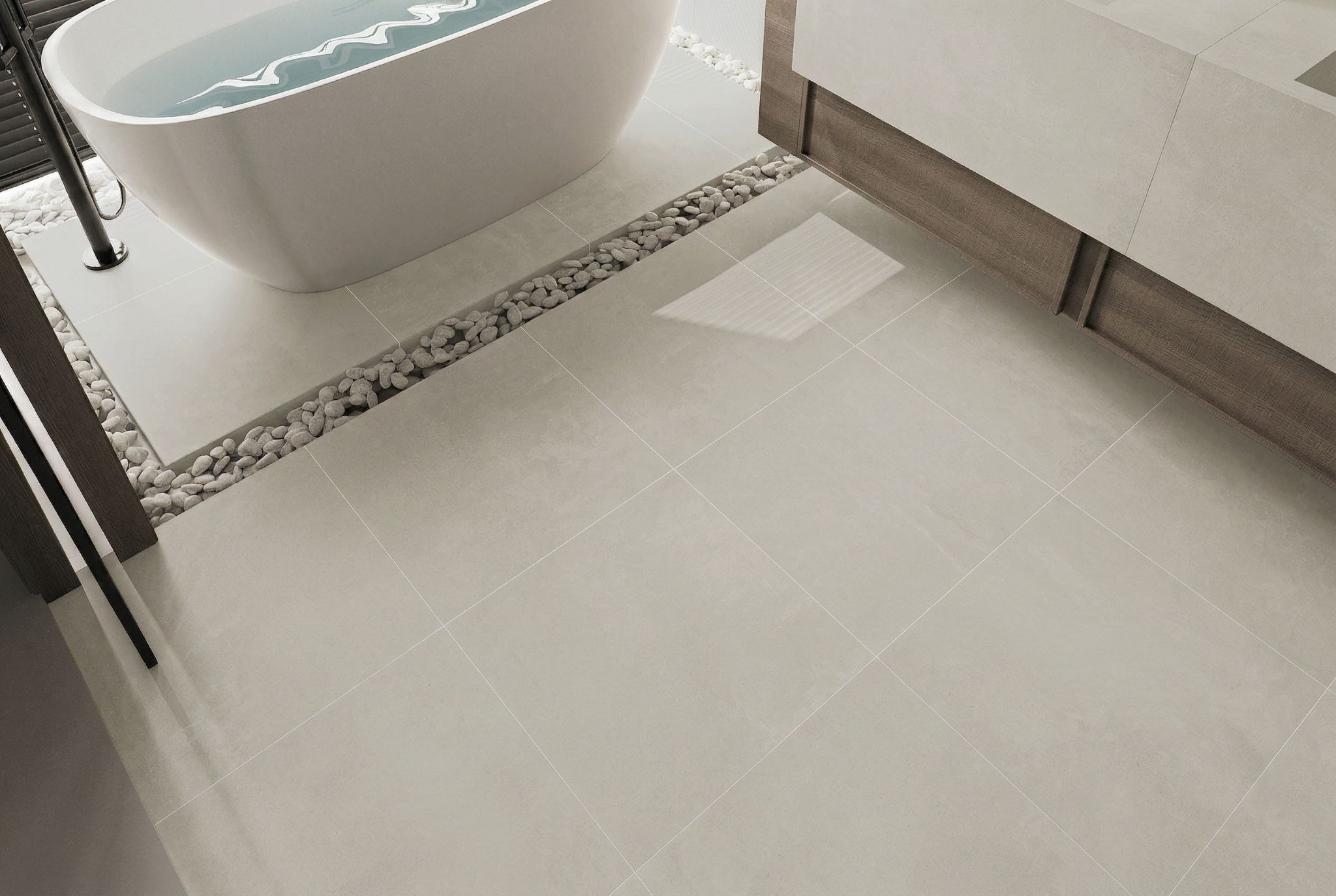 วิธีจับคู่สียาแนวกับกระเบื้อง  5.สีอ่อน (Light Grout)