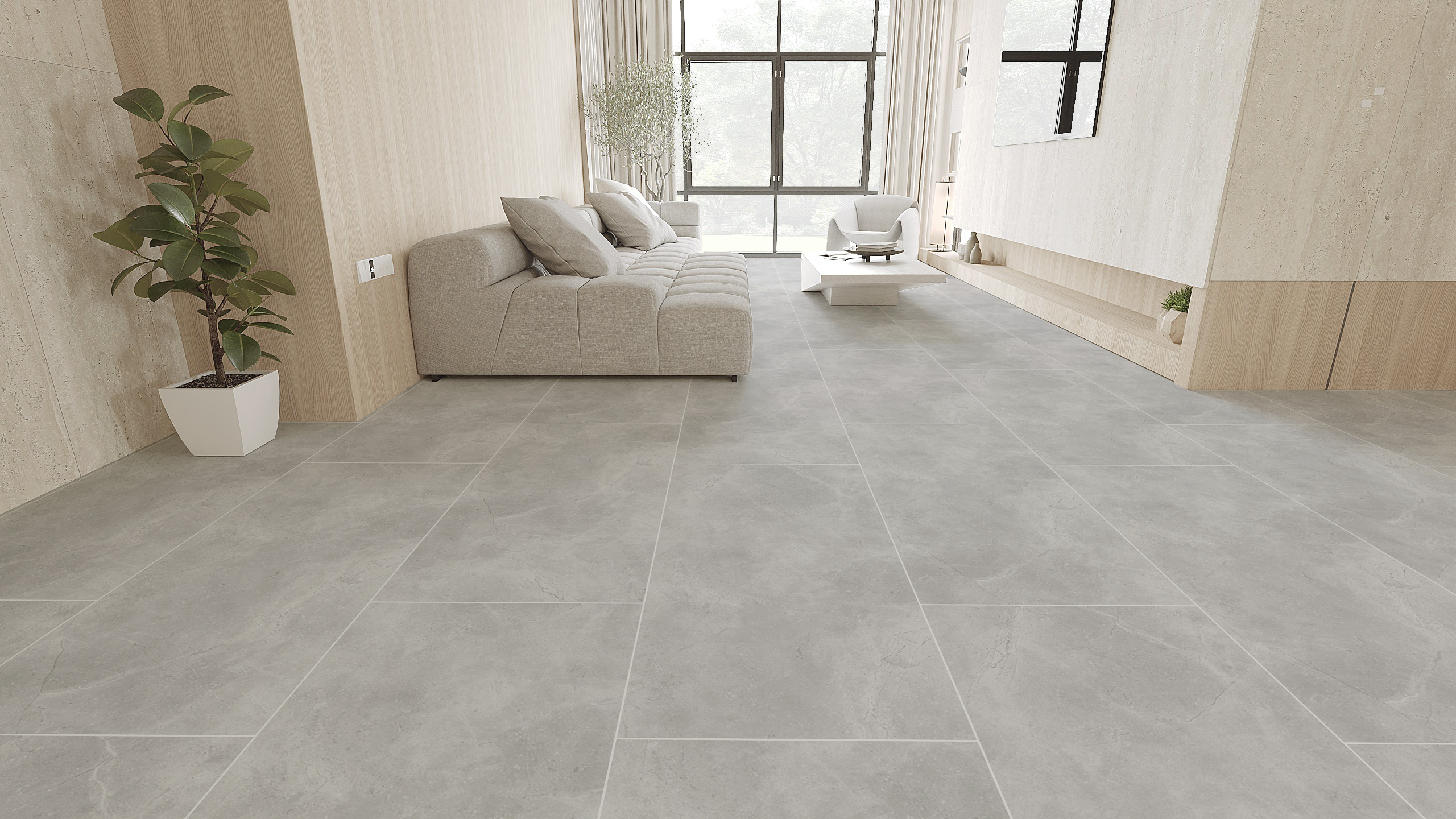 กระเบื้องปูพื้นสีเทา JZ MARBLE LIGHT GREY 05 MATT