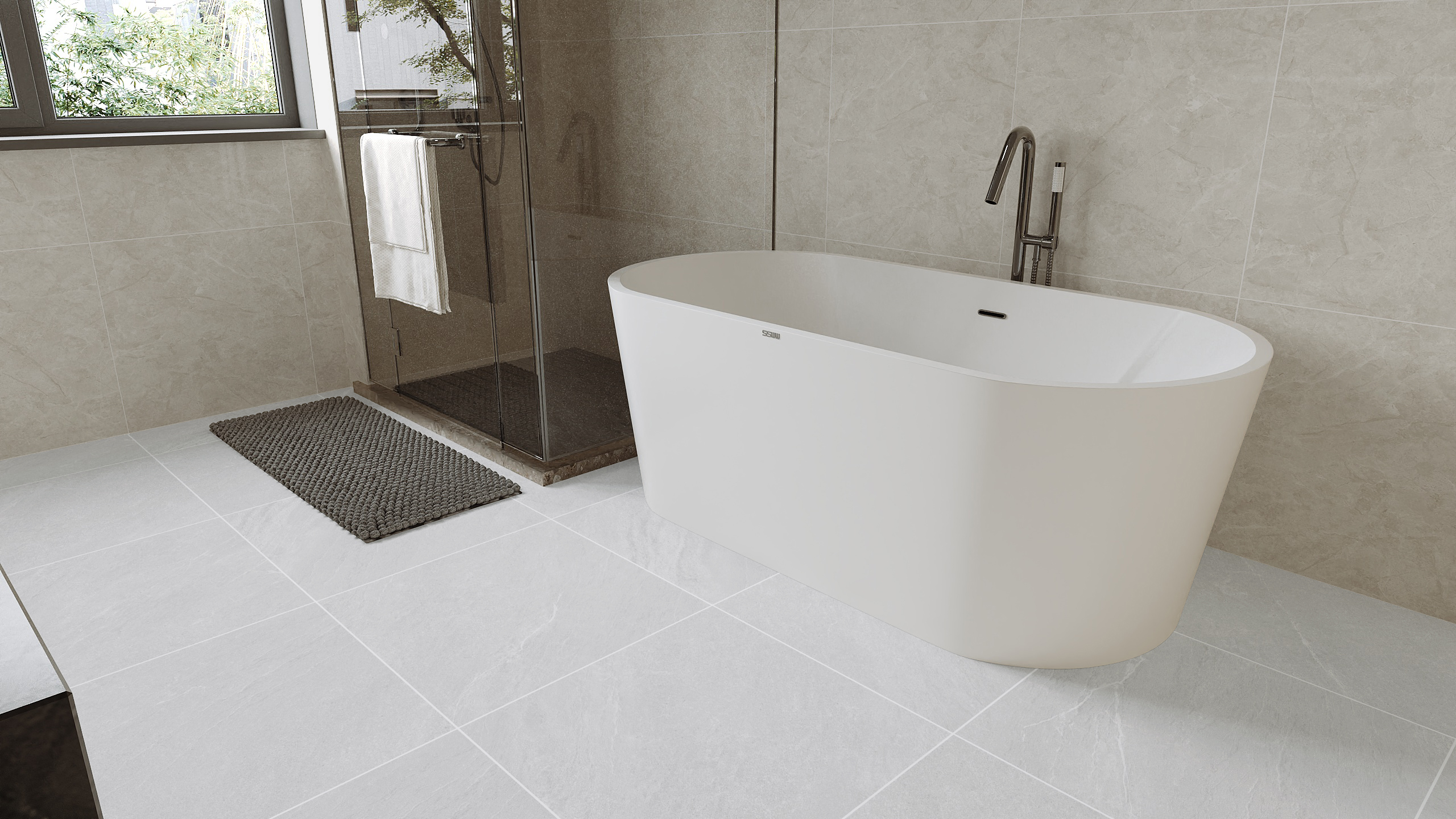 กระเบื้องห้องน้ำผิวหยาบ