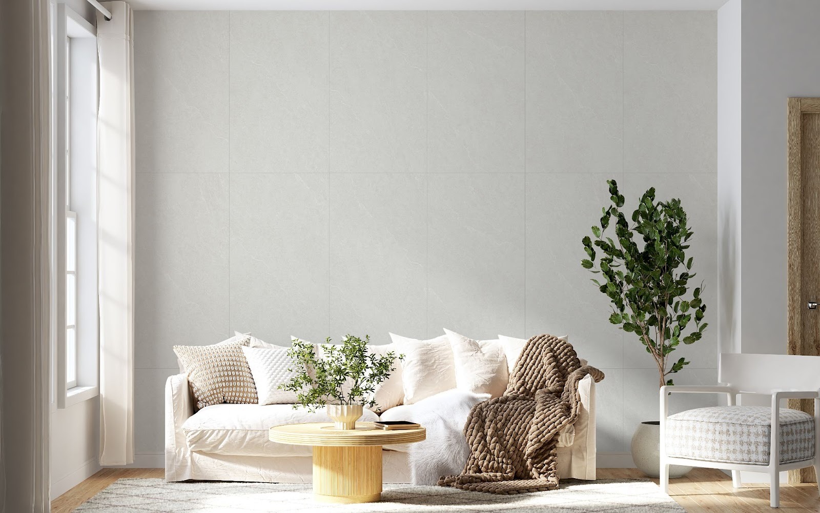 กระเบื้องตัวอย่าง 15 แบบสีขาวที่ให้ความรู้สึกอบอุ่น (Warm White)