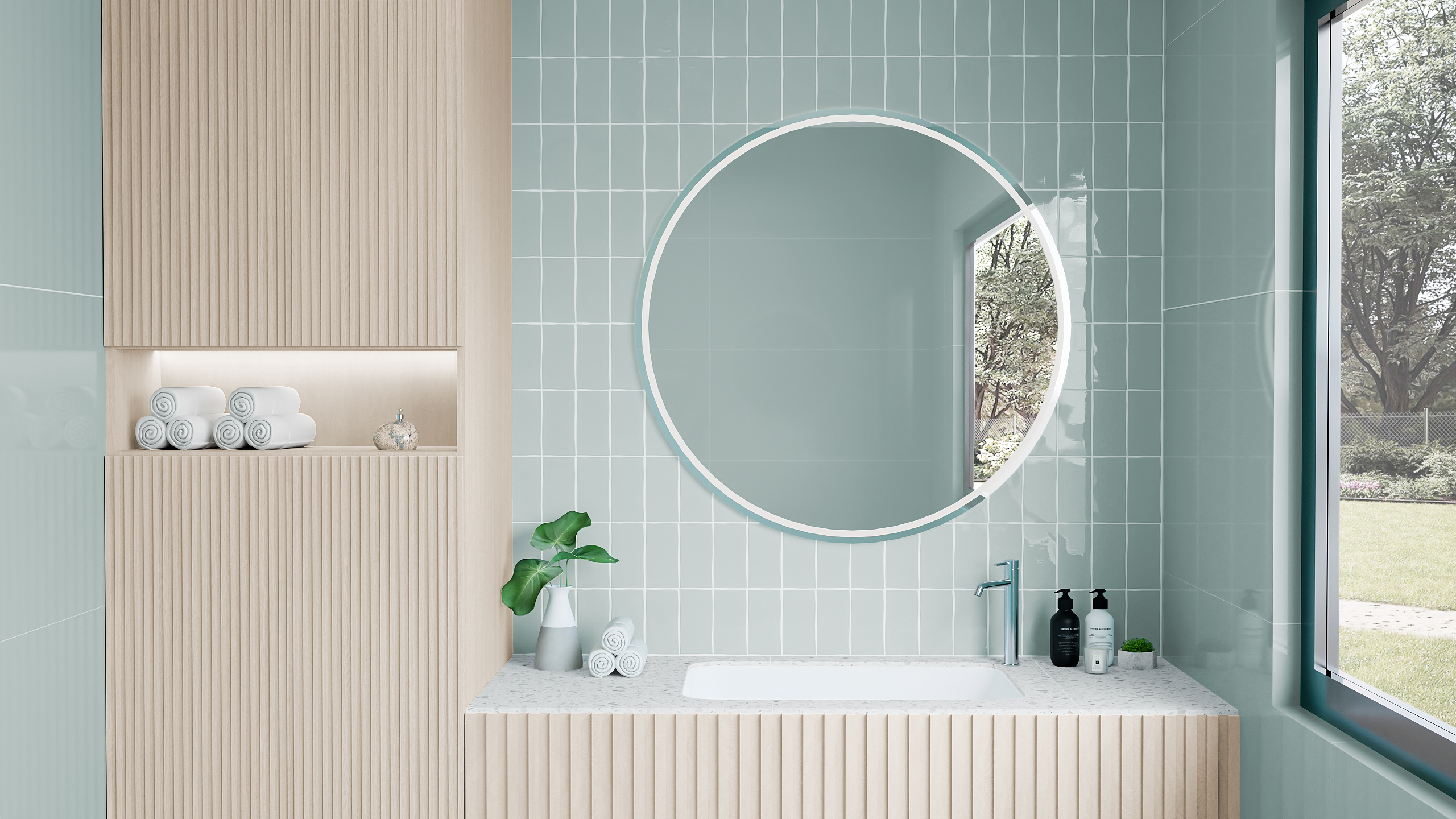 กระเบื้องห้องน้ำผิวเรียบ