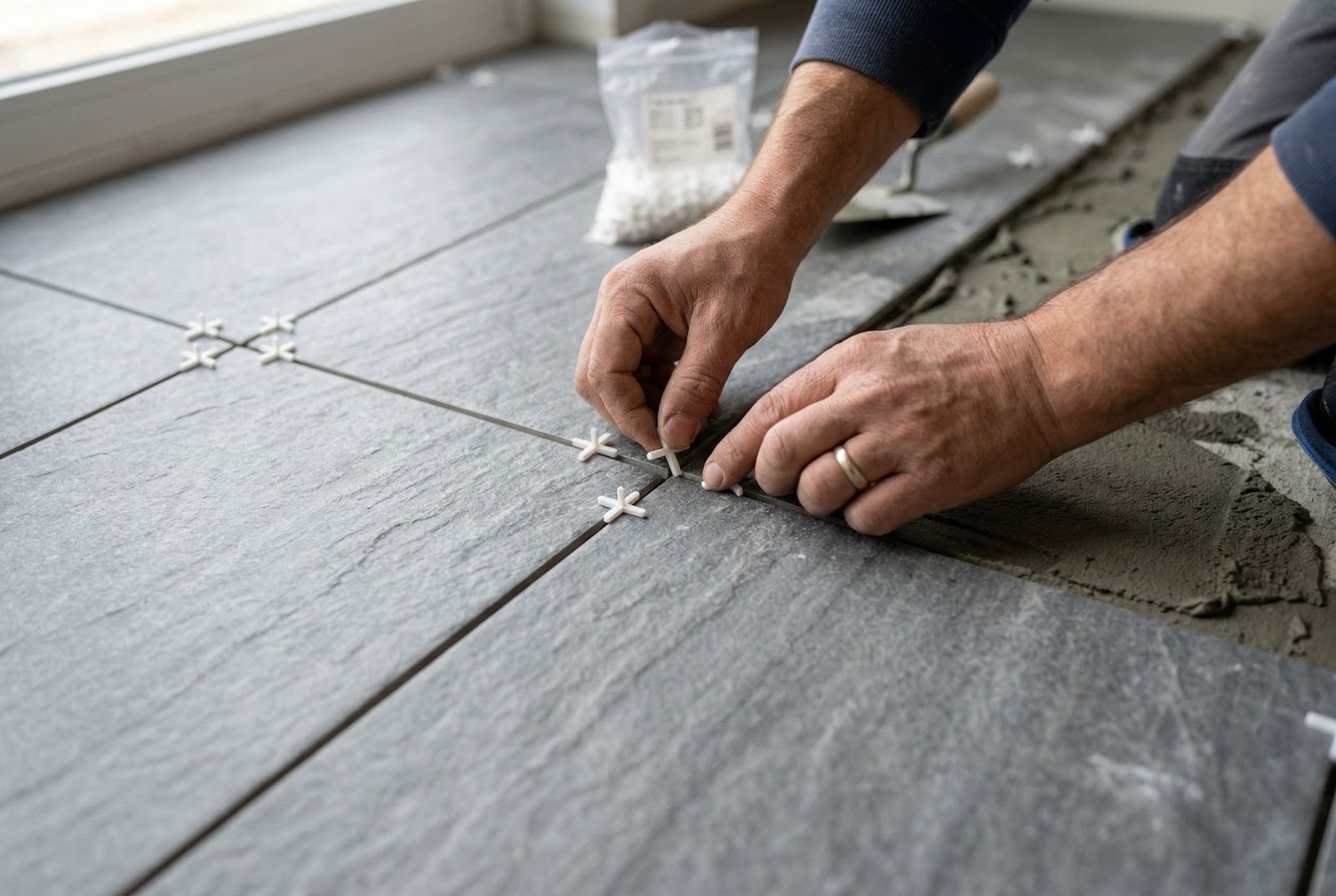 7. เว้นร่องยาแนวอย่างเหมาะสม