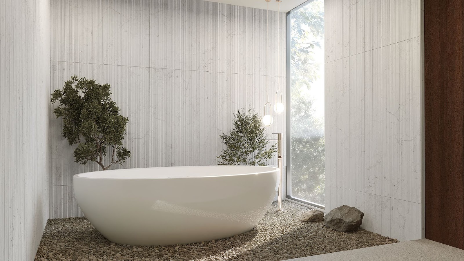 กระเบื้องสีอ่อน แบบสีขาว สีครีม สีเบจ