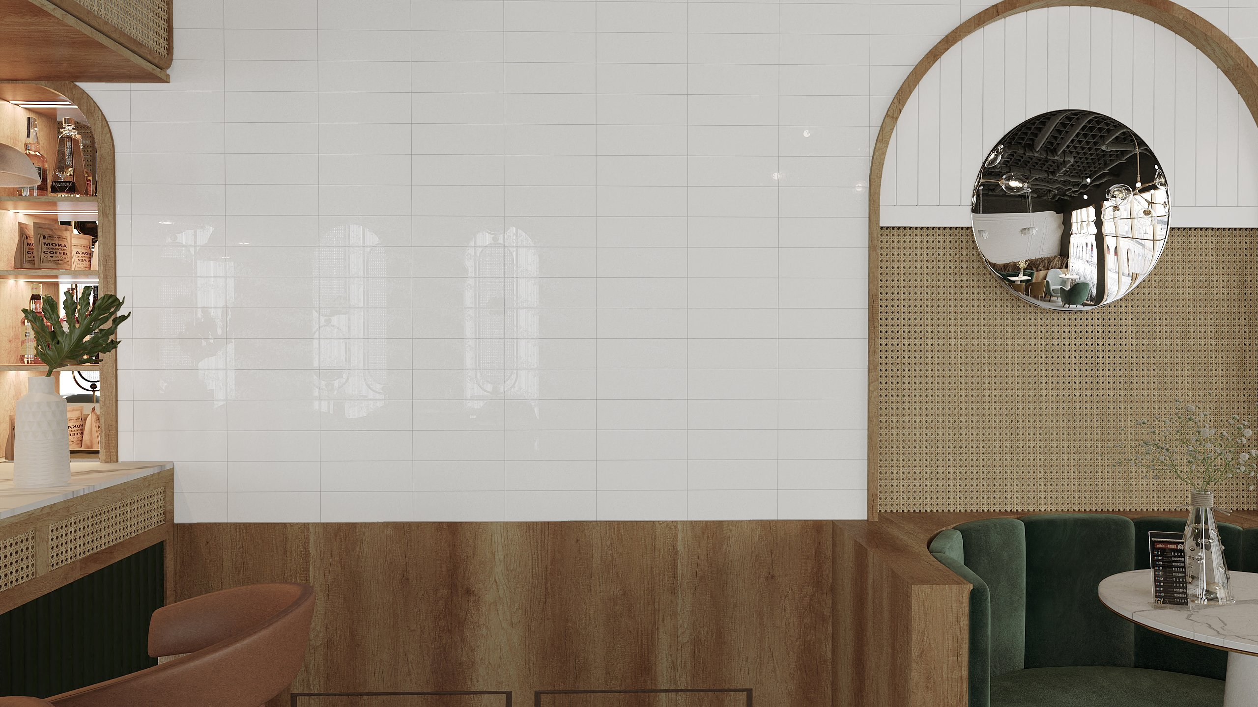 Subway / Metro style (กระเบื้องสี่เหลี่ยมเรียบ)