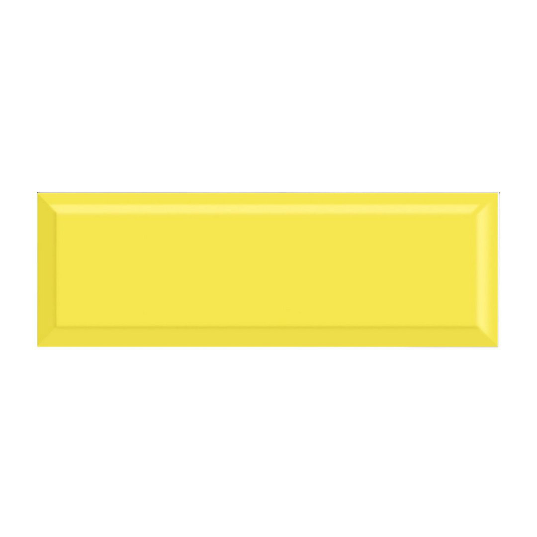 SUBWAY-YELLOW-GLOSSY-BEVELED-10x30cm