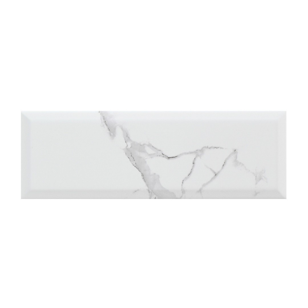 SUBWAY-CARARA-GLOSSY-BEVELED-10x30cm