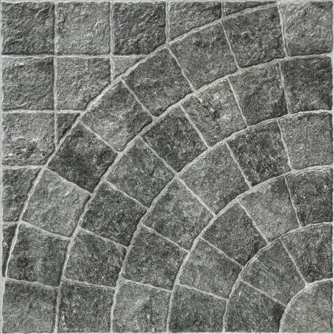 COBBLE-CIRCLE-DARK-GREY-ROUGH-R11-60x60cm