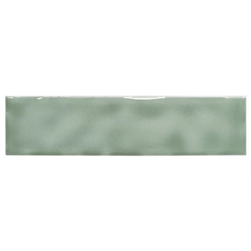 image of SUBWAY JADE GREEN GLOSSY WAVY STRAIGHT EDGE