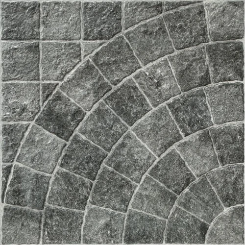 image of COBBLE CIRCLE DARK GREY ROUGH R11